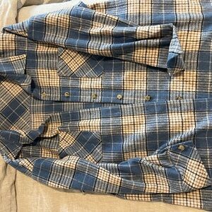 Vici Blue and Cream Plaid Casual Shirt